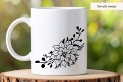 Hand Drawn Poinsettia Corner SVG Product Image 5