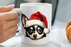 Christmas Peeking Dogs Clipart, Christmas PNG Product Image 5