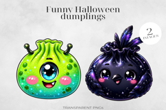 Cute Halloween Dumpling Clipart 2 PNGs Product Image 1