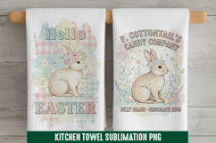 Hello Easter - Kitchen Towel Sublimation, Kitchen Towel Product Image 1