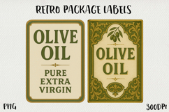 Vintage Food Label PNG Retro Pantry &amp; Packaging Clipart. Product Image 1