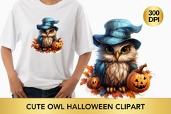 Cute owl halloween clipart, owl sublimation Product Image 1