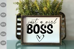 Just A Girl Boss/ Quote Cute For Girl SVG Design Product Image 3