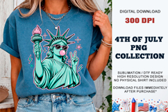 Bubble Gum Liberty PNG | Cool Statue of Liberty DTF Product Image 6