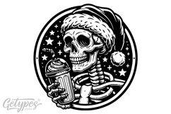 Christmas Skeleton SVG - Skeleton SVG Design Product Image 1