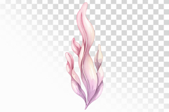 Wavy Ocean Seaweed Pastel Plant Aquatic Flora PNG Summer Product Image 1