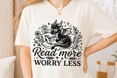 Read More Worry Less Svg, Book Lover Svg, Book Dragon Svg. Product Image 6