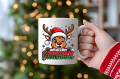 Cheerful Merry Christmas Reindeer Clipart Product Image 5
