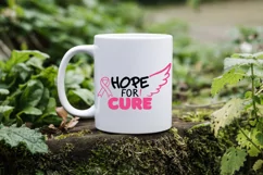 Hope for cure svg, Angel wings svg, Ribbon svg, Cancer svg, Product Image 4