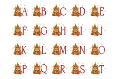 Christmas Alphabet Ornament PNG Girl Reindeer Initial Letter Product Image 2
