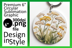 Whimsical Round Design for Car Coasters , Flowers Product Image 1