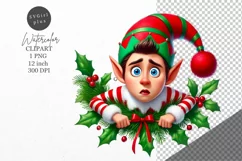 Christmas clipart, Elf clipart, Winter clipart Product Image 1
