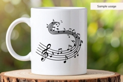 Hand Drawn Swirling Music Notes SVG Product Image 5