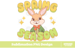 Easter Bunny Sublimation PNG Chick Farm Hip Hop Spring Joy Product Image 1
