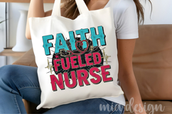 Faith Fueled Nurse PNG, Stethoscope Heart Pulse Sublimation Product Image 4