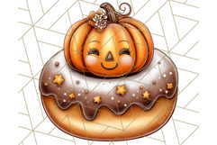 Fall Donut Clipart PNG, Autumn Donuts With Pumpkins Product Image 5