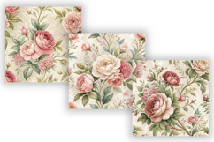 Rococo Shabby Chic Floral Digital Paper, Vintage Roses Product Image 5