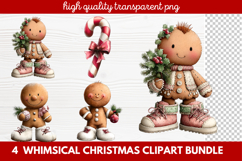 Whimsical Christmas Clipart | Cute Festive Holiday PNG Product Image 1