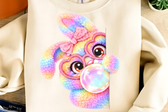 Yarn Crochet Easter Bunny PNG, Happy Easter PNG, Easter PNG Product Image 4