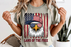 Land of the Free PNG, Patriotic Eagle USA Flag Sublimation Product Image 5