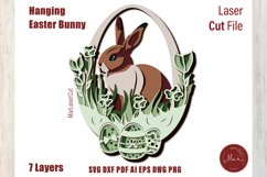 Multilayer Hanging Easter Laser Cut File 3D Bunny Layered Product Image 6