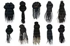 60 PNG African American Hairstyle clipart digital download Product Image 6