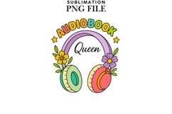 Audiobook queen png design Product Image 3