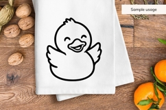 Happy Baby Duck Illustration SVG Product Image 5