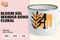 Bloom Sol Wander Boho Floral Monogram Product Image 1