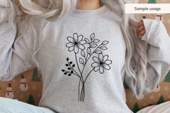 October Birth Flower Bouquet SVG - Cosmos Product Image 5