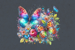 Watercolor Butterflies sublimation print design PNG Product Image 2
