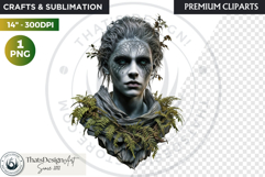 Fantasy Forest Spirit Clipart PNG, Enchanted Nature God Product Image 1