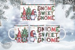 Gnome Sweet Gnome Mug Wrap - Christmas Mug Sublimation Product Image 1