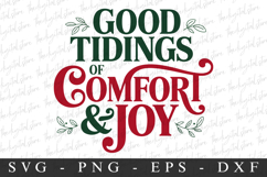 Good Tidings Of Comfort &amp; Joy Svg | Christmas svg Product Image 1