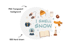 I Smell Snow Png, Cozy Winter Season Svg, Stars Hollow Product Image 5