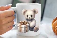 Cute Silver Christmas Watercolor Clipart, Christmas SVG Product Image 5