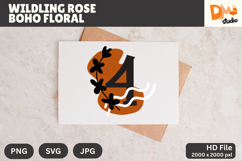 Wildling Rose Boho Floral Monogram Product Image 1
