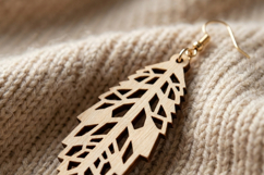 Laser Cut Earring Templates Set Wooden Jewelry Designs Dangl Product Image 6