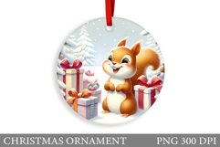 Cute Squirrel Christmas Ornament. Christmas Ornament Design Product Image 1