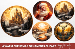 Warm Christmas Ornaments Clipart Christmas Ornaments Product Image 1