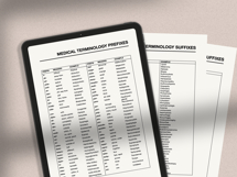 Medical terminology list, prefixes and suffixes pdf Product Image 5