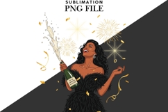 Celebration motivational woman png design for T-shirts Product Image 2