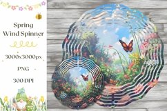 Flowers Wind Spinner Design, Spring Sublimation Design Product Image 1