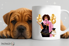 Curly Hair Graduation PNG That’s a Wrap Pink Stole Design Product Image 7