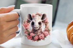 Cute Pink Christmas Animals Clipart Sublimation Product Image 5