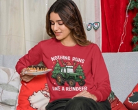 Retro Nothing Runs Like A Reindeer PNG | Christmas Kids PNG Product Image 2