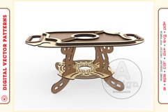 Wine Serving Tray - laser cutting file - Glowforge ready SVG Product Image 5