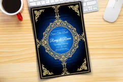 Elegant Gold Floral Wedding Invitation Canva Template Product Image 3