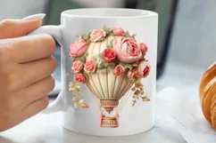 Christmas Hot Air Balloon Clipart, Christmas Hot Air Product Image 5