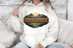 Montana State PNG, Vintage Big Sky Country Elk Sublimation Product Image 5